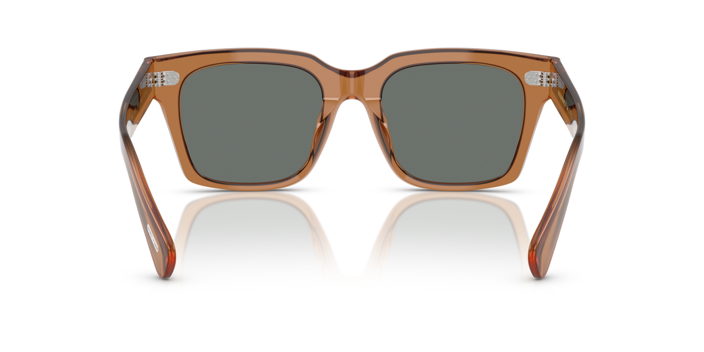 Oliver Peoples Ollice with Carob frame and Blue lenses - Image Nosepads