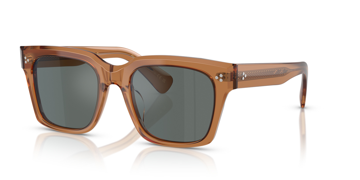 Oliver Peoples Ollice with Carob frame and Blue lenses - Image Pins