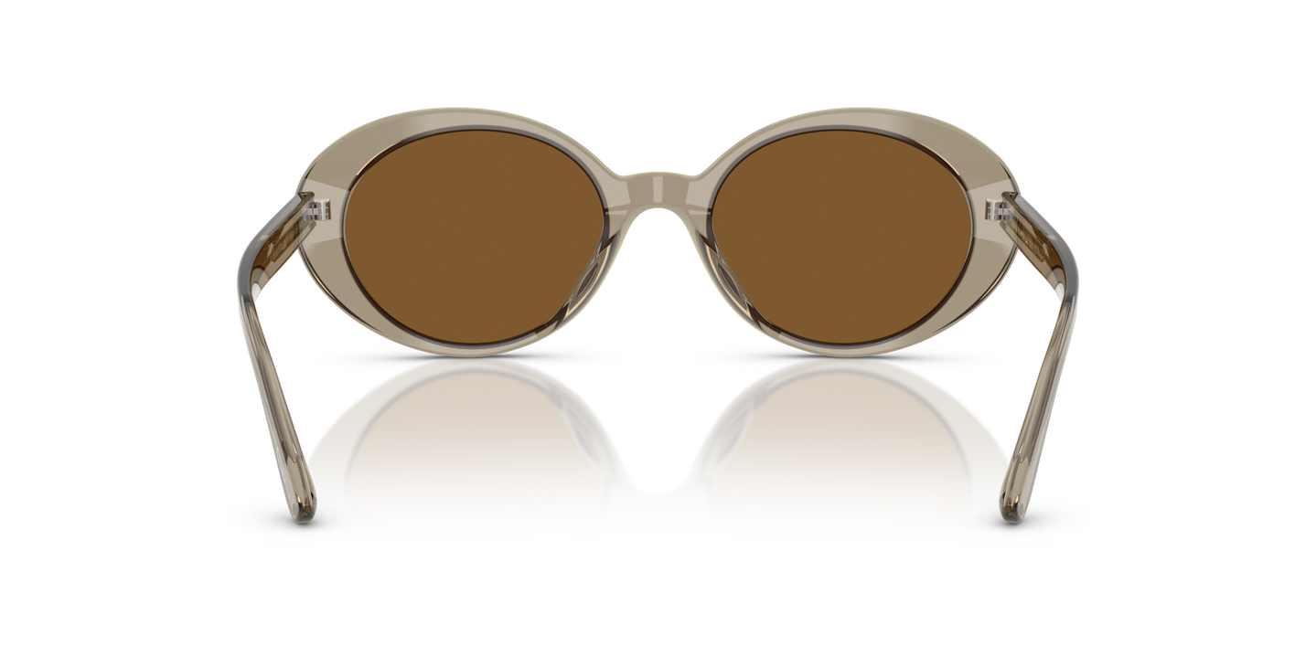 Oliver Peoples Lumar with Sencha frame and Brown lenses - Image Nosepads