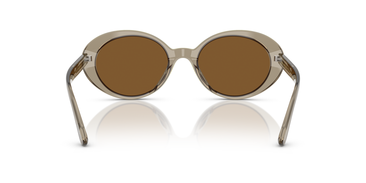Oliver Peoples Lumar with Sencha frame and Brown lenses - Image Nosepads