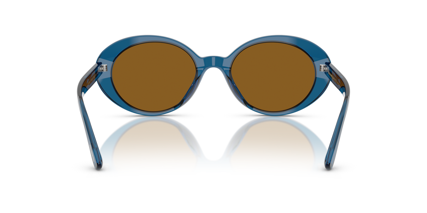 Oliver Peoples Lumar with Tesukon Blue frame and Brown lenses - Image Nosepads