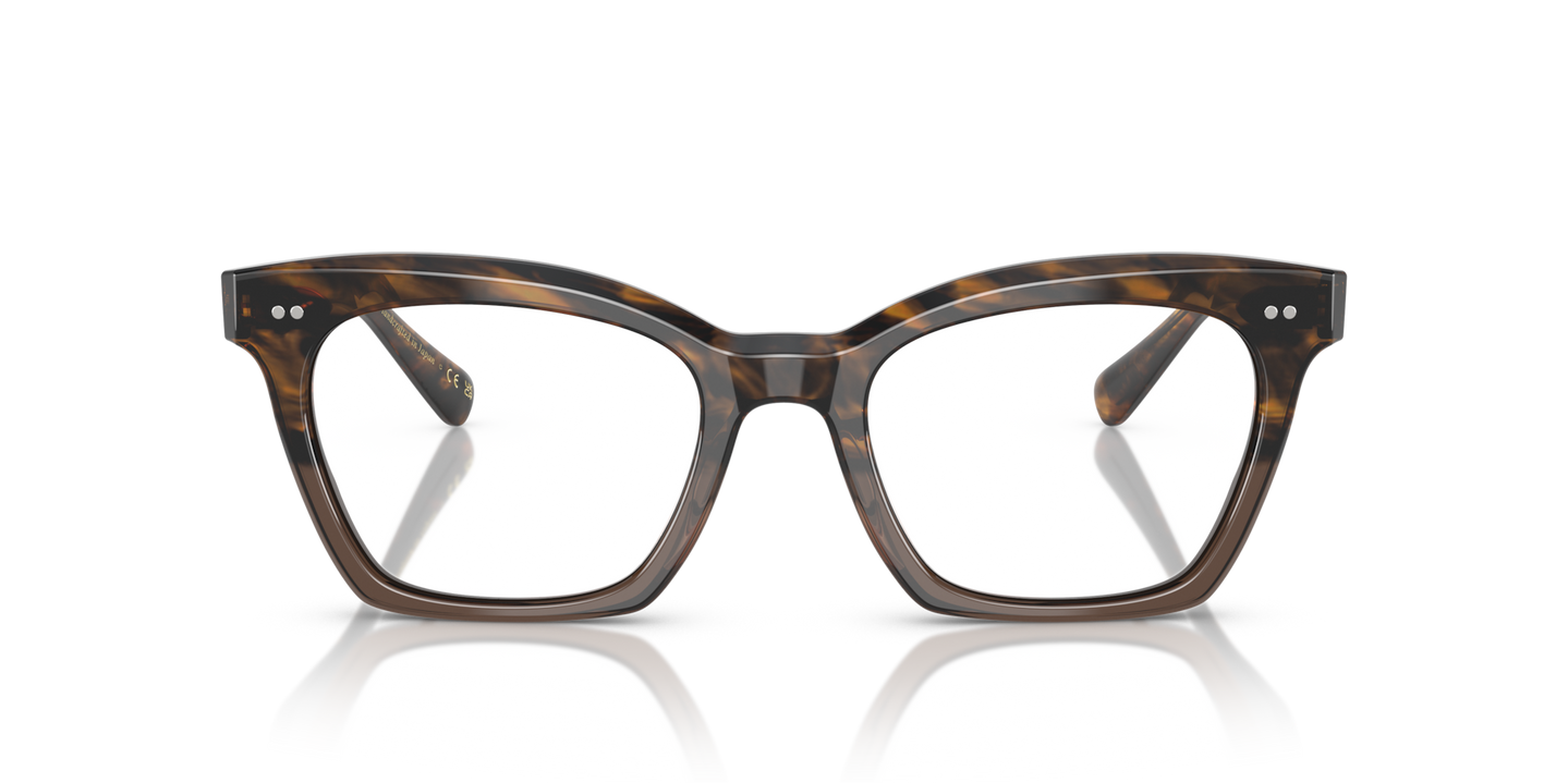 Oliver Peoples Lelia con montura Rojo Sedona / Marrón topo degradado - Imagen Material