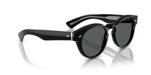 Sie Oliver Peoples Hayton 18k mit Reines Schwarz Gestell und Grau Gläsern - Das Bild 3