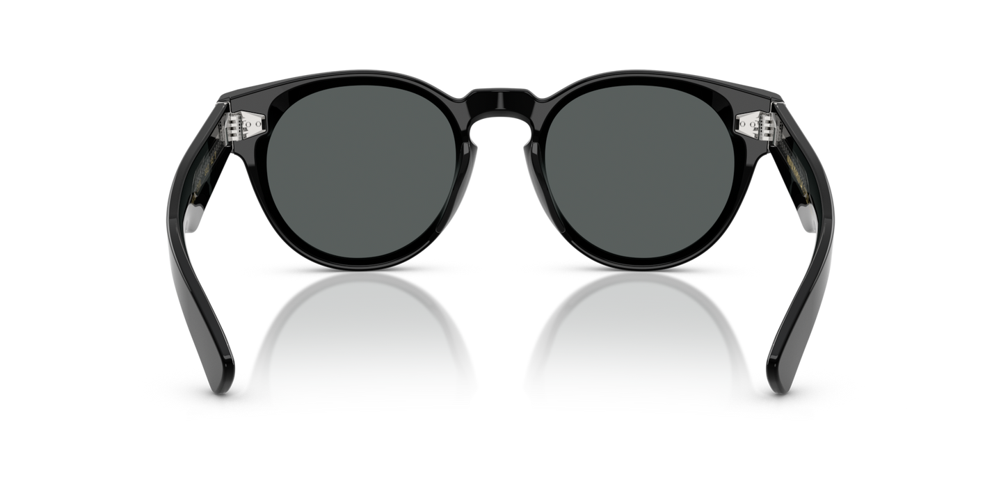 Oliver Peoples Hayton 18k con montura Negro Puro y lentes Gris - Imagen Plaquetas nasales