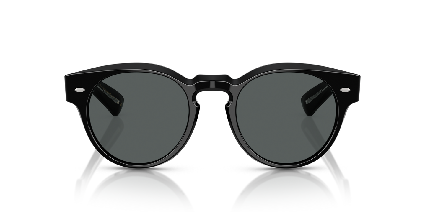 Oliver Peoples Hayton 18k con montura Negro Puro y lentes Gris - Imagen Material de primera