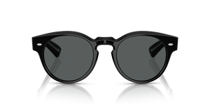 Sie Oliver Peoples Hayton 18k mit Reines Schwarz Gestell und Grau Gläsern - Das Bild 2