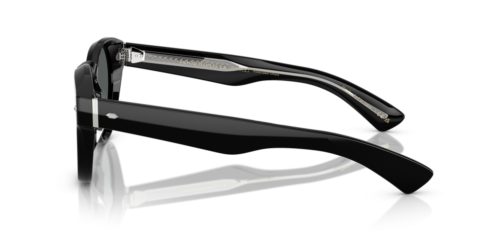 Sie Oliver Peoples Hayton 18k mit Reines Schwarz Gestell und Grau Gläsern - Das Bild 4