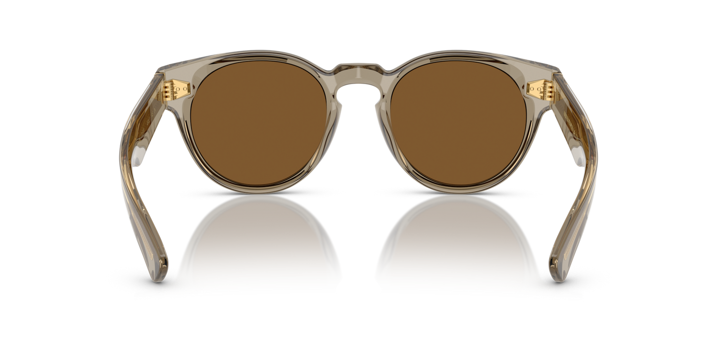 Oliver Peoples Hayton 18k with Sencha frame and Brown lenses - Image Nosepads
