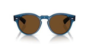 Oliver Peoples Hayton 18k avec une monture Bleu Translucide et des verres Brun - L'image 2