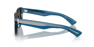 Oliver Peoples Hayton 18k avec une monture Bleu Translucide et des verres Brun - L'image 4