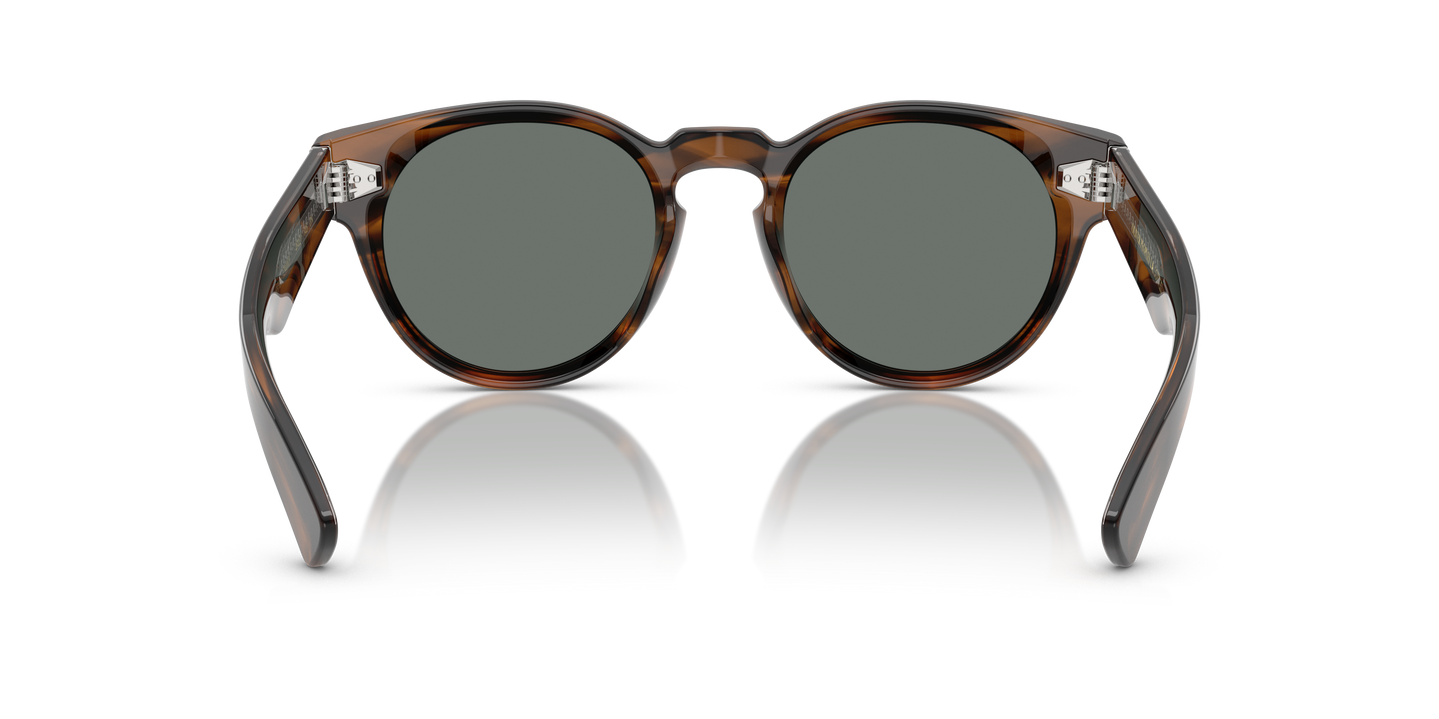Oliver Peoples Hayton 18k with Barchan frame and Blue lenses - Image Nosepads