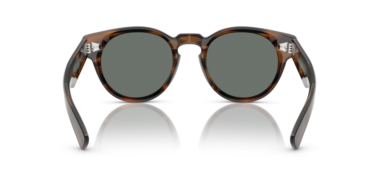 Oliver Peoples Hayton 18k with Barchan frame and Blue lenses - Image Nosepads
