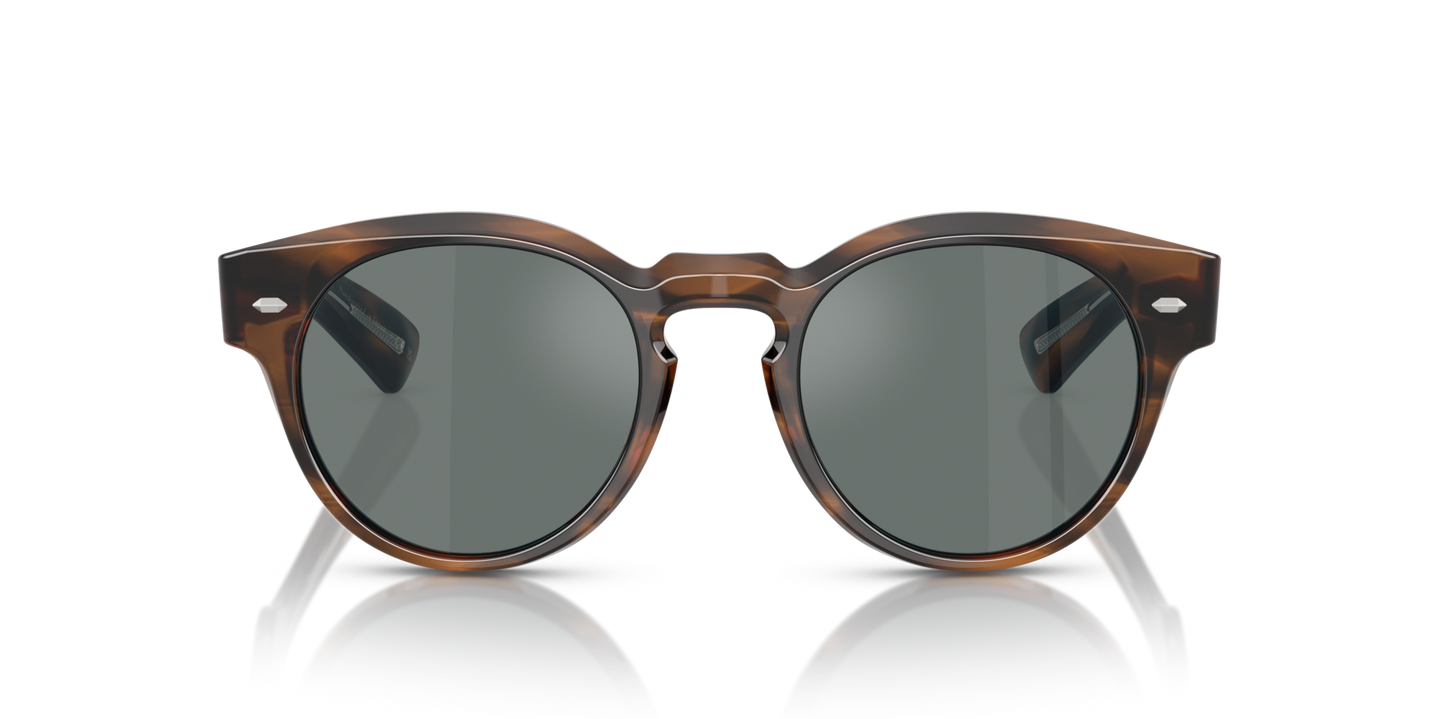 Oliver Peoples Hayton 18k with Barchan frame and Blue lenses - Image Premium Material