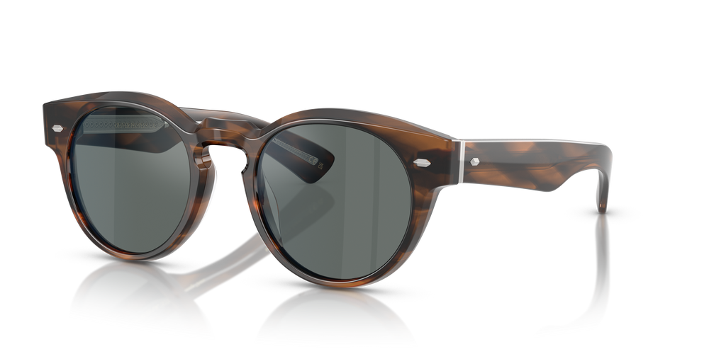 Oliver Peoples Hayton 18k with Barchan frame and Regal Blue lenses