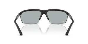 Oliver Peoples R-6 avec une monture Semi-Matte Black et des verres Gris - L'image 5