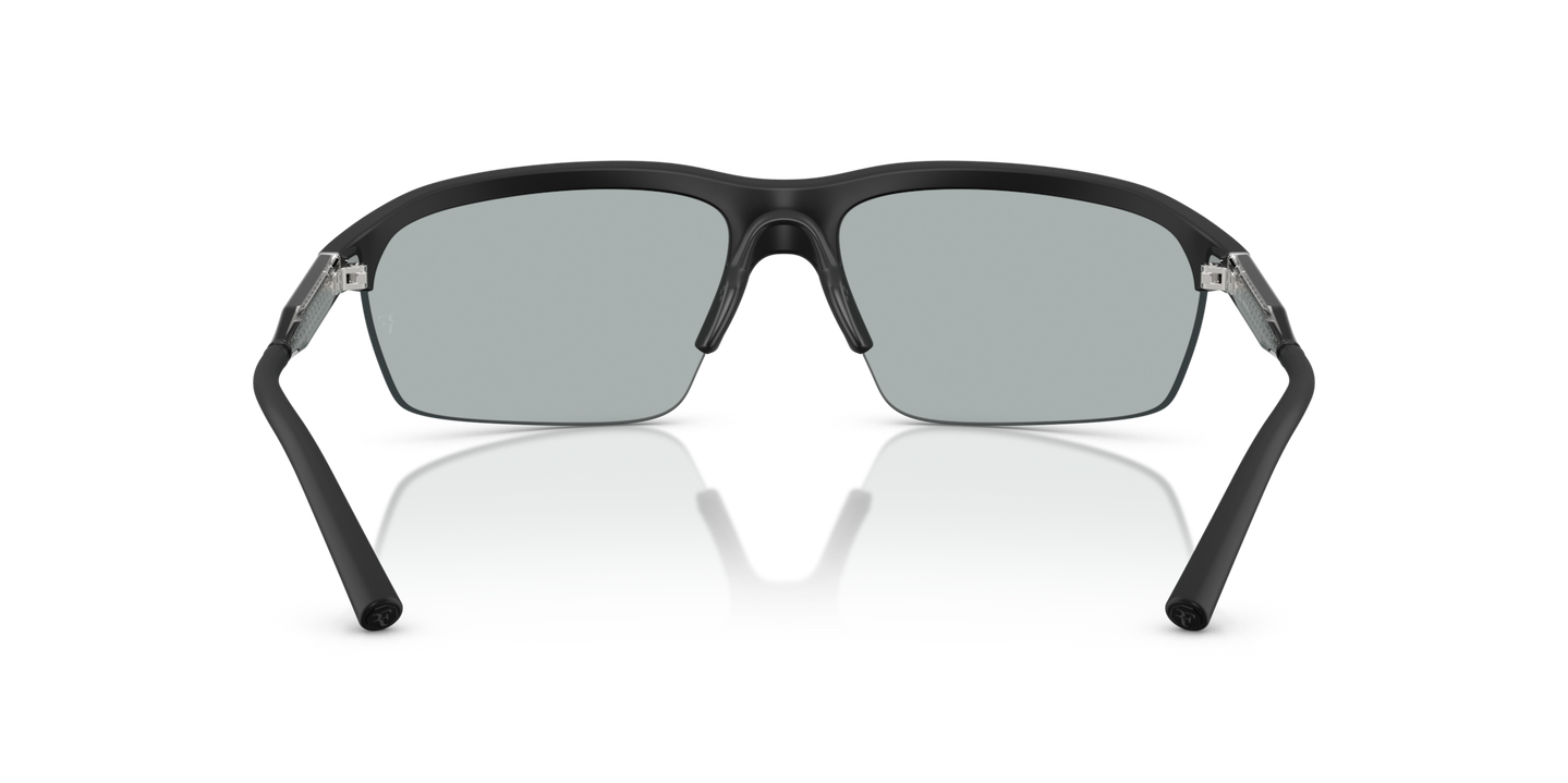 Oliver Peoples R-6 with Semi-Matte Black frame and Brown lenses - Image Nosepads