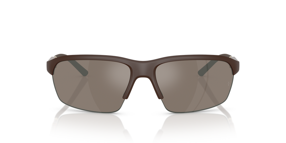 Oliver Peoples R-6 with Semi-Matte Umber frame and Sierra Flash