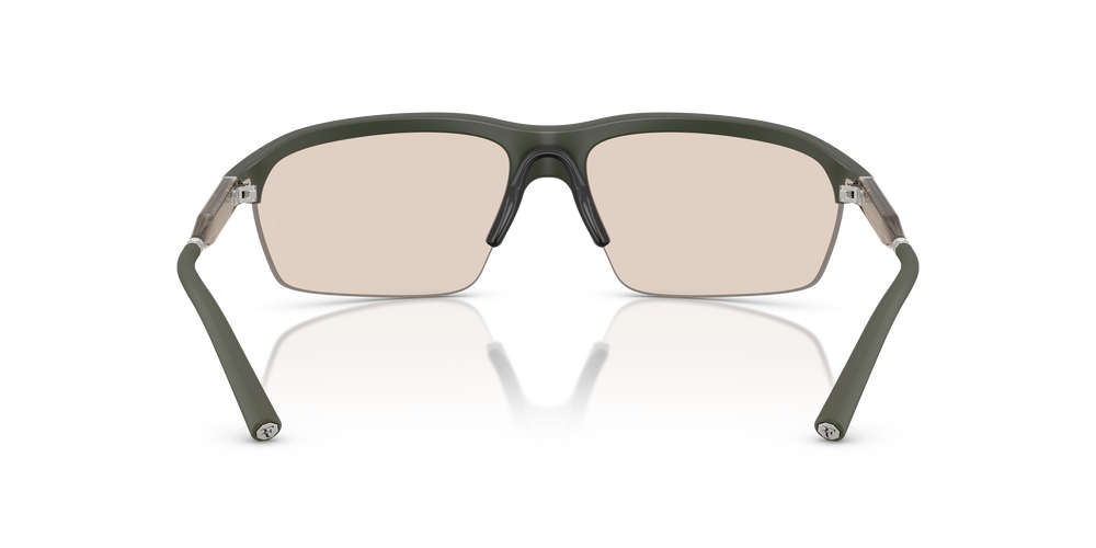 Oliver Peoples R-6 con montatura Verde Fumé Semi-Opaco e lenti  Marrone - L'immagine 5
