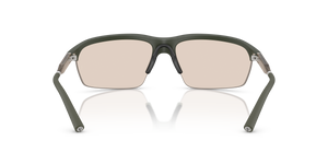 Oliver Peoples R-6 con montatura Verde Fumé Semi-Opaco e lenti  Marrone - L'immagine 5