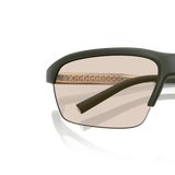 Sie Oliver Peoples R-6 mit Rauchgrün halbmatt Gestell und Braun Gläsern - Variant