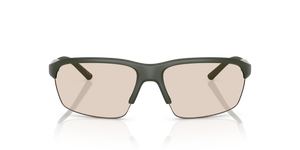 Oliver Peoples R-6 con montura Verde humo semimate y lentes Marrón - El 2