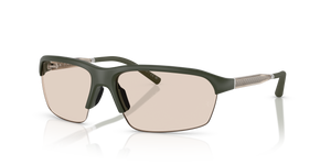 Oliver Peoples R-6 con montura Verde humo semimate y lentes Marrón - El 1