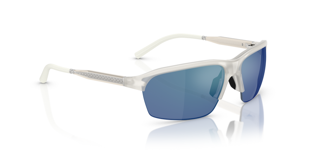 Sie Oliver Peoples R-6 mit Weiß warm Gestell und Blau Gläsern - Bild 3