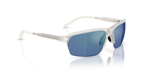 Sie Oliver Peoples R-6 mit Weiß warm Gestell und Blau Gläsern - Bild 3