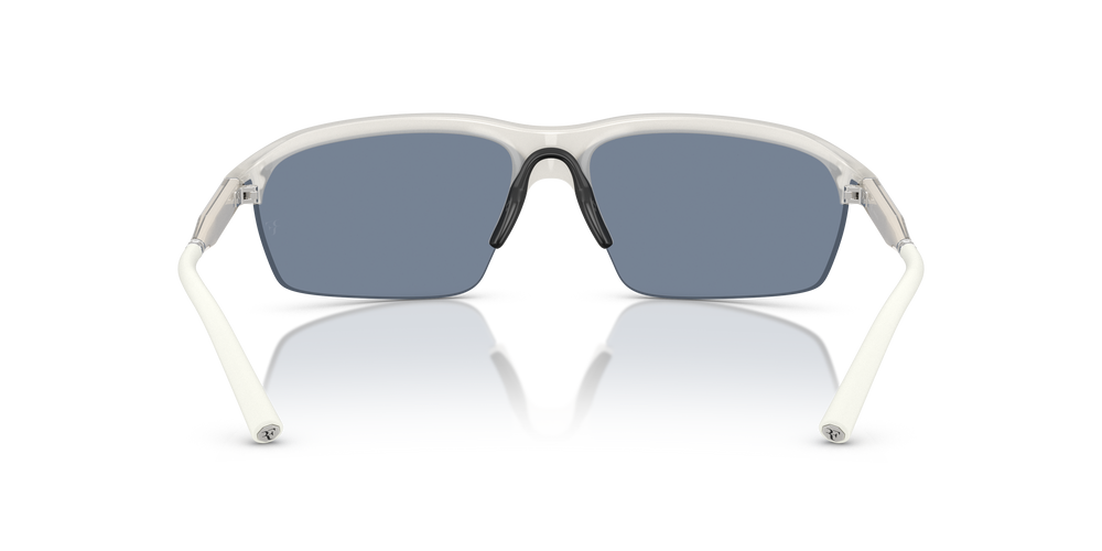 Sie Oliver Peoples R-6 mit Weiß warm Gestell und Blau Gläsern - Bild 5