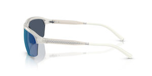 Sie Oliver Peoples R-6 mit Weiß warm Gestell und Blau Gläsern - Bild 4