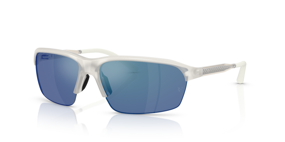 Sie Oliver Peoples R-6 mit Weiß warm Gestell und Blau Gläsern - Bild 1