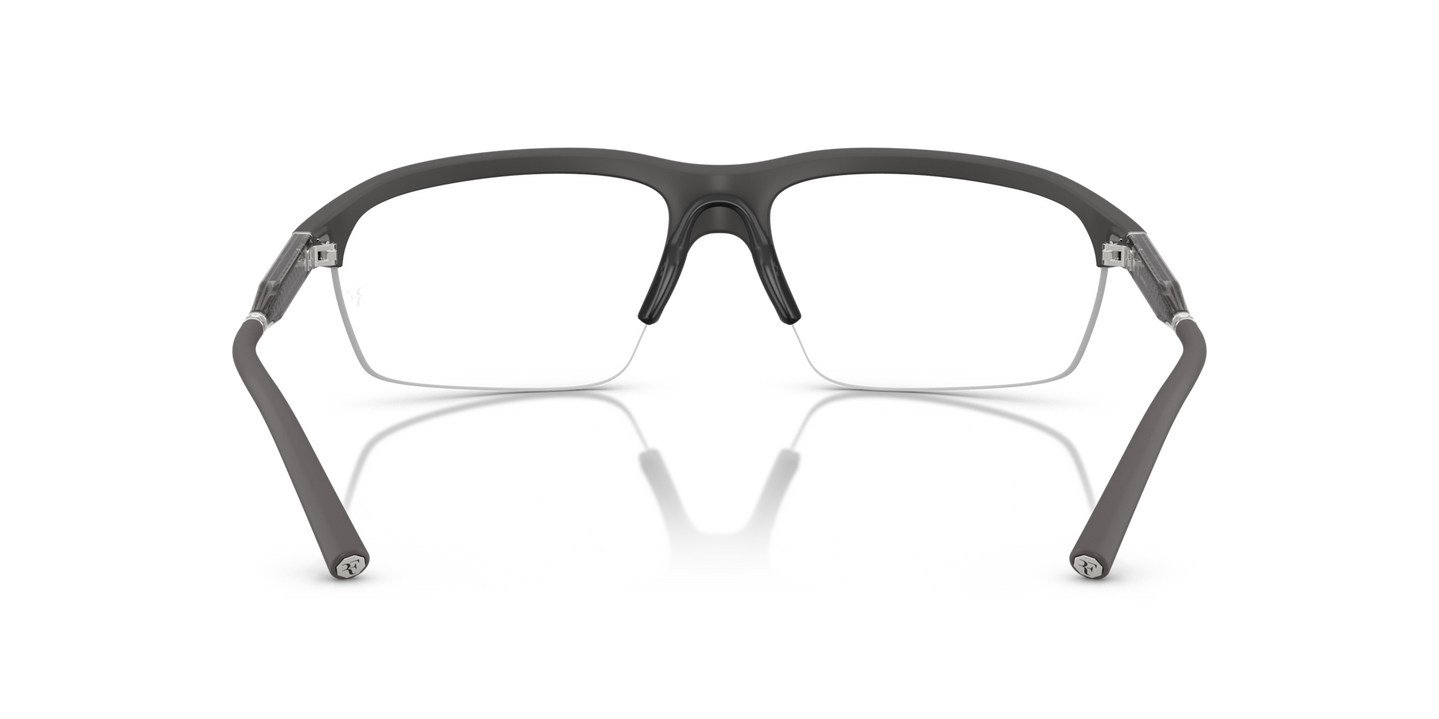 Oliver Peoples R-6 with Semi-matte Anthracite frame and Clear lenses - Image Nosepads
