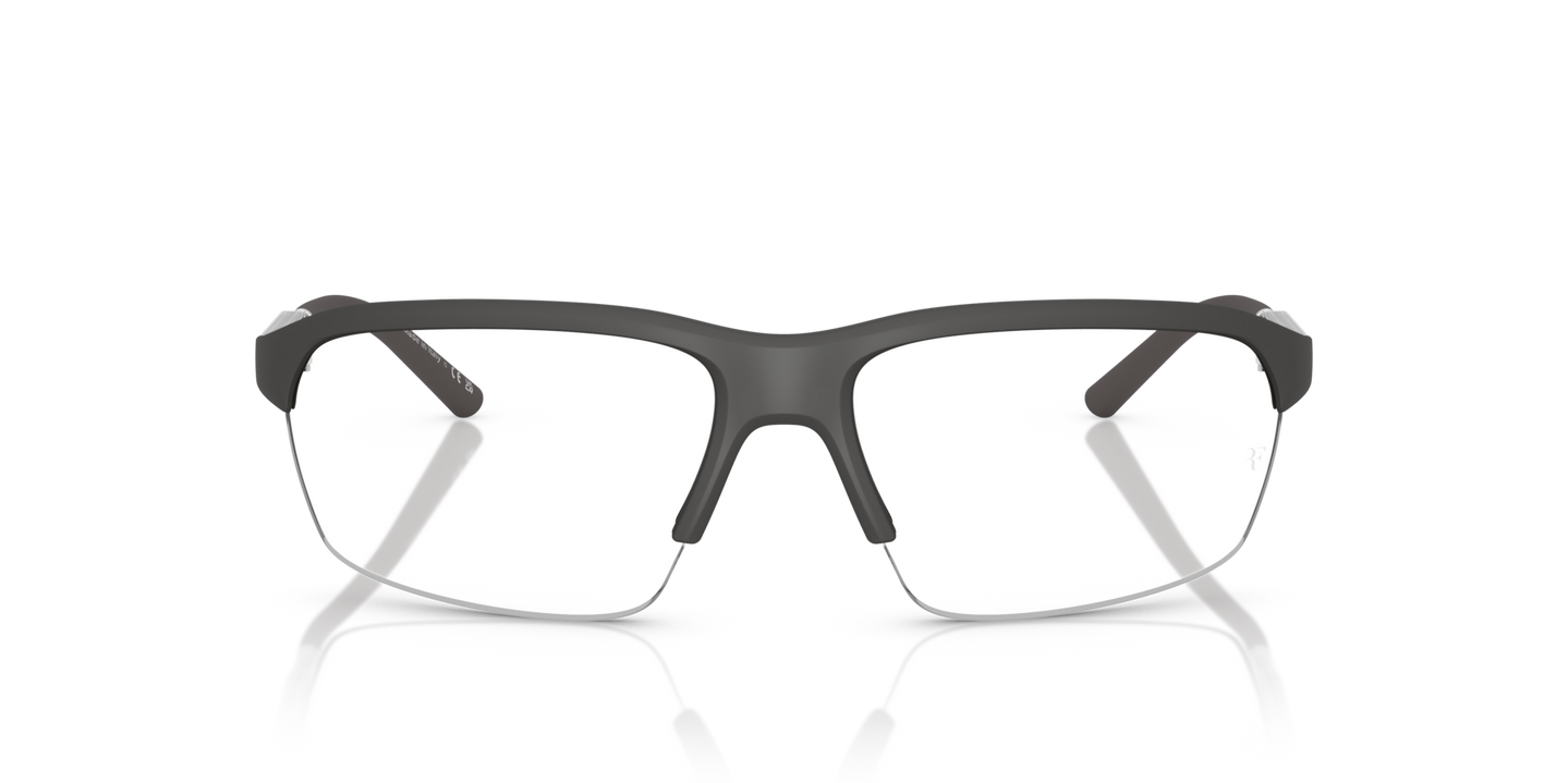 Oliver Peoples R-6 with Semi-matte Anthracite frame and Clear lenses - Image Premium Material