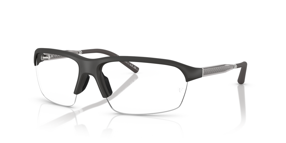 Oliver Peoples R-6 with Semi-matte Anthracite frame and Clear Blue