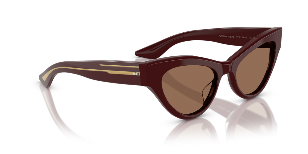 Sie Oliver Peoples 1951C mit Burgunderrot Gestell und Braun Gläsern - bild 3