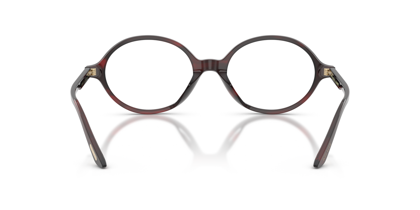 Oliver Peoples 2000RX con montura Corteza rojo burdeos - Imagen Plaquetas nasales