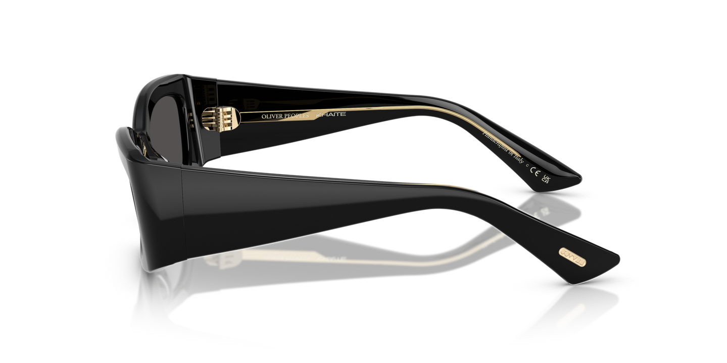 Sie Oliver Peoples 1993C mit Schwarz Gestell und Grau Gläsern - Bild Bügel
