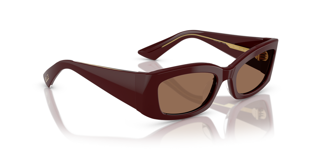 Sie Oliver Peoples 1993C mit Burgunderrot Gestell und Braun Gläsern - Bild 3