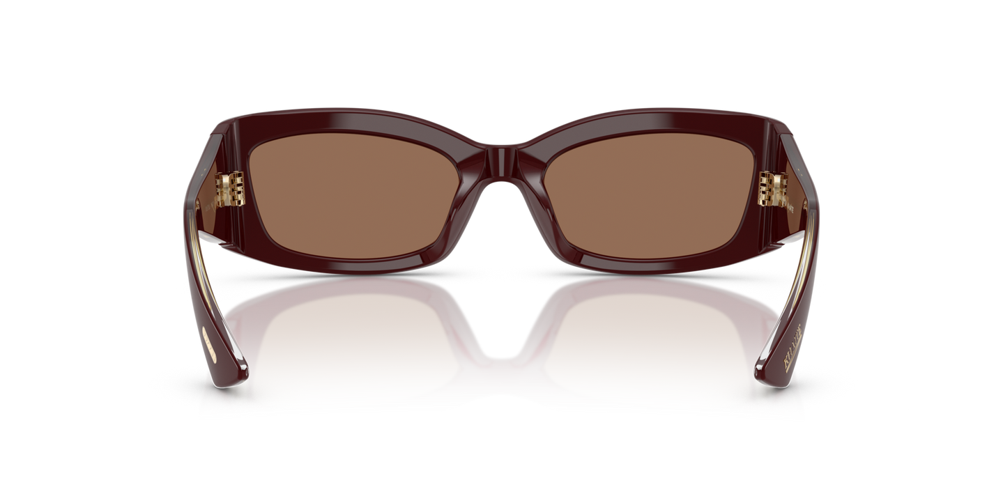 Oliver Peoples 1993C with Burgundy frame and Brown lenses - Image Nosepads