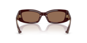 Sie Oliver Peoples 1993C mit Burgunderrot Gestell und Braun Gläsern - Bild 5