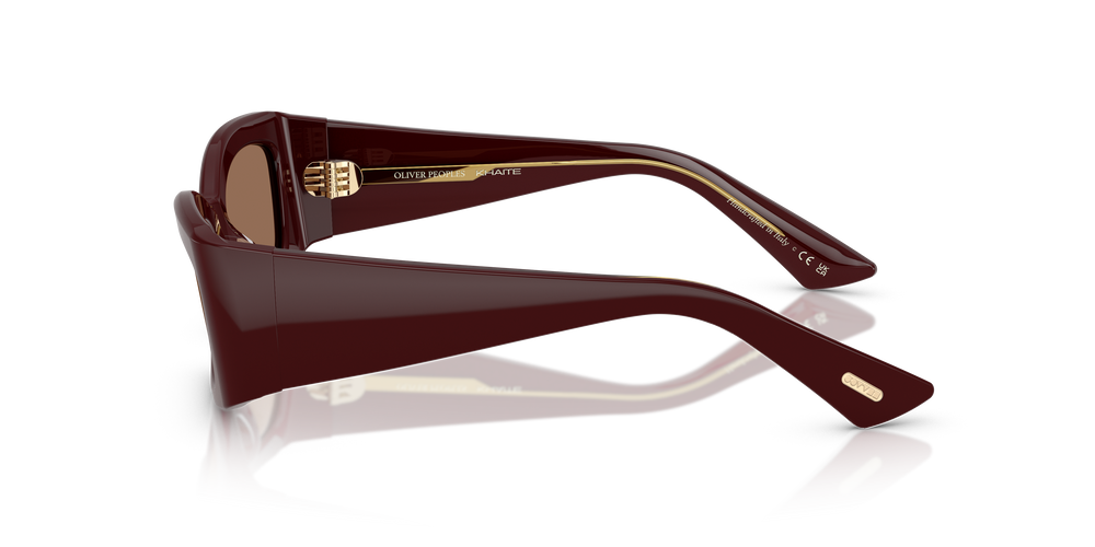 Sie Oliver Peoples 1993C mit Burgunderrot Gestell und Braun Gläsern - Bild 4