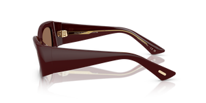 Sie Oliver Peoples 1993C mit Burgunderrot Gestell und Braun Gläsern - Bild 4