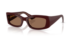 Sie Oliver Peoples 1993C mit Burgunderrot Gestell und Braun Gläsern - Bild 1