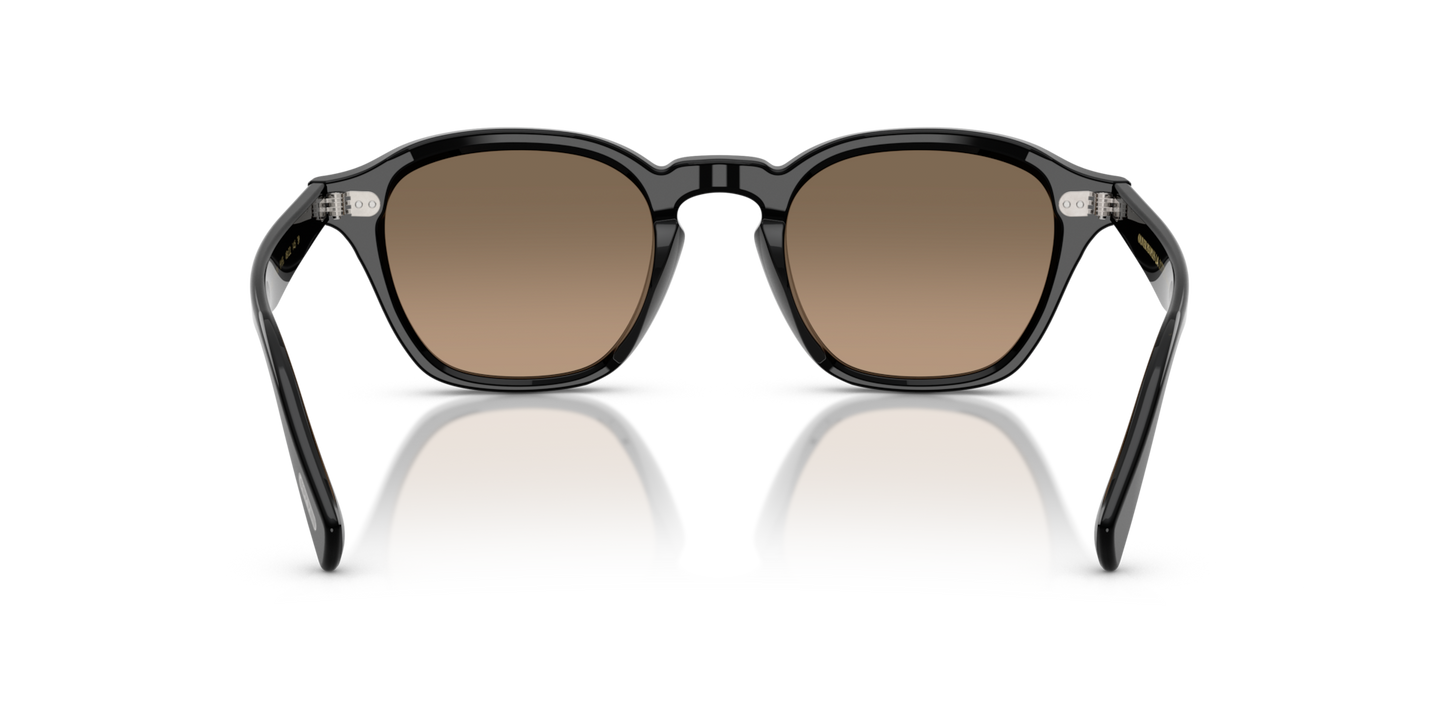 Oliver Peoples Eyles with Black frame and Brown lenses - Image Nosepads