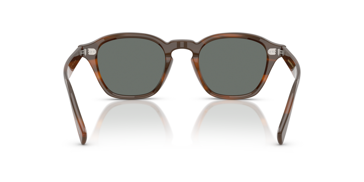 Oliver Peoples Eyles with Sycamore frame and Blue lenses - Image Nosepads