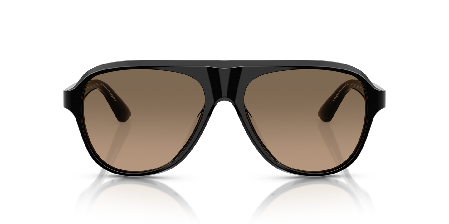 Oliver Peoples Paul Newman Sun with Black frame and Brown lenses - Image Lenses