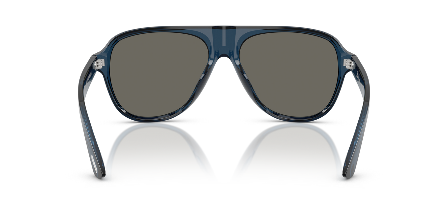 Oliver Peoples Paul Newman Sun with Newman Blue frame and Grey lenses - Image Nosepads