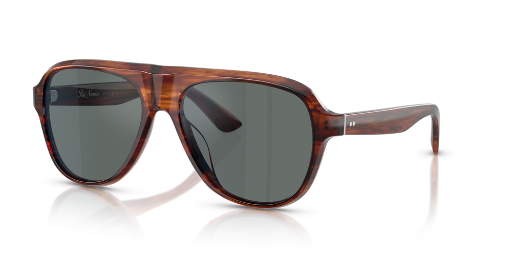 Oliver Peoples Paul Newman Sun with Dark Amber Smoke frame and Blue lenses - image 1