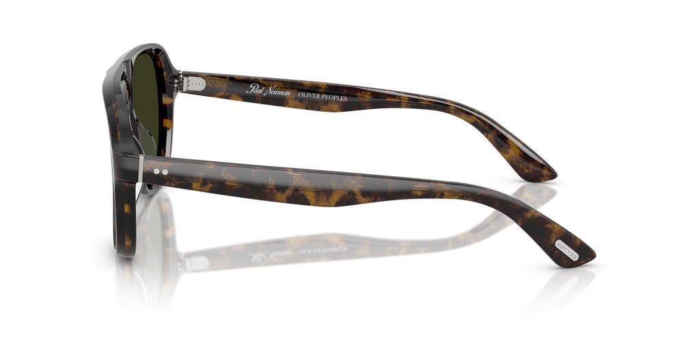 Oliver Peoples Paul Newman Sun with Walnut Tortoise frame and Green lenses - Image 4