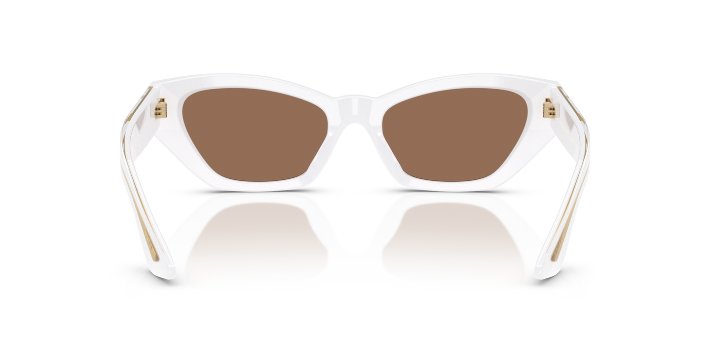 Oliver Peoples 1961C with White frame and Brown lenses - Image Nosepads